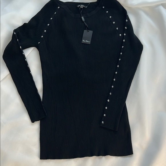 Vila Milamo Black Studded Sweater - Picture 2 of 7